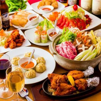 コースA《お得な食べ放題付》生ビール付き 120分飲み放題8品4480円⇒3610円
