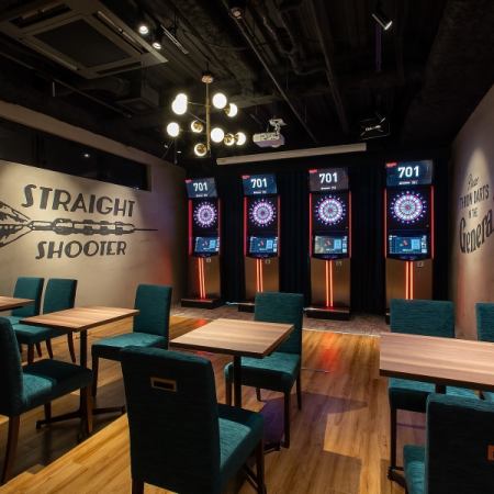 【貸切は最大70名様まで対応可能★】ダーツはもちろん、DVDプレーヤーやプロジェクターも完備◎アイデア次第でオリジナリティ溢れるパーティーに☆ご予算に合わせたプランを各種ご用意しております！