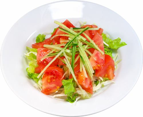 Tomato salad / Tataki cucumber / Bean sprout / Kimchi / Pork Mimi