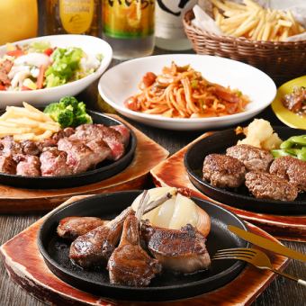 貸切2時間制！飲み放題付き【6,000円コース】アツアツ鉄板和牛ほか全9品6,000円(税込)