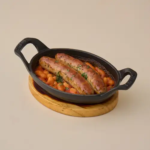 정육점 소시지 ~ 화이트 콩 콩 토마토 소스 ~