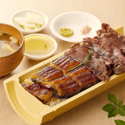 Eel and beef tongue rice