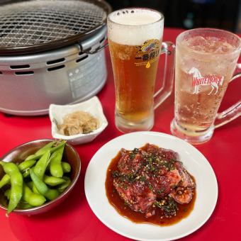 [Must-see for welcome and farewell parties] After 9pm [Nikkenme Yokocho] Snack set with 2 drinks for 1200 yen (tax included)