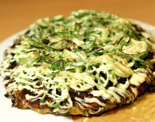 お好み焼き　あぶりねぎマヨ
