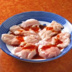 自慢の白ホルモン焼