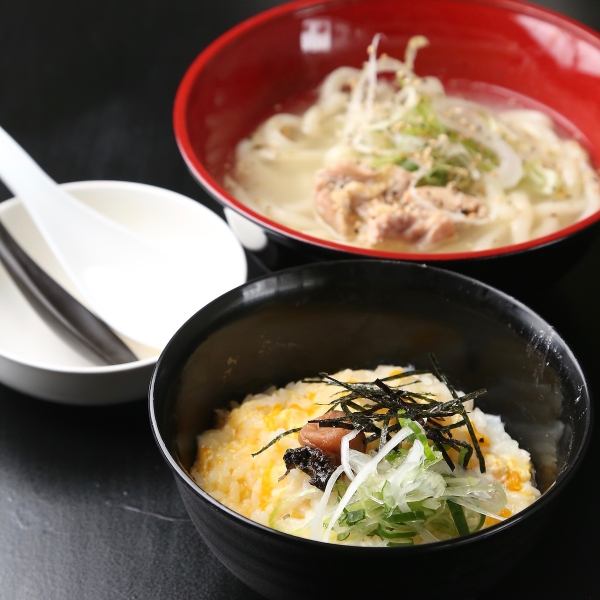 鶏出汁も絶品!鶏出汁を使用した雑炊やうどんは〆におすすめ