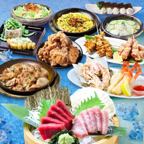 夏月コース！お造り二種盛り・ふわとろ うな玉等全10品