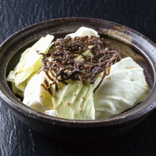 塩こんぶキャベツ/冷やしトマト