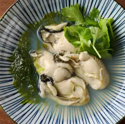 牡蠣とあおさのおでん