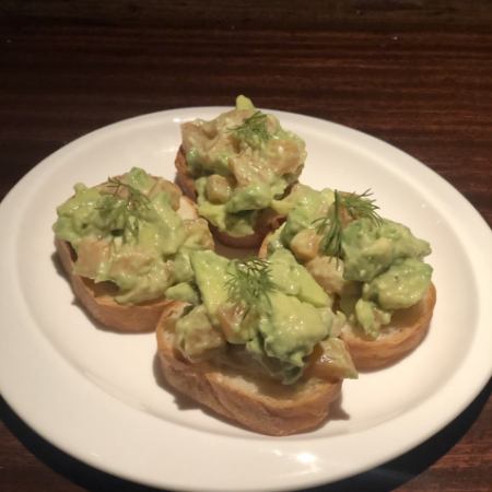 Homemade Smoked Salmon and Avocado Bruschetta