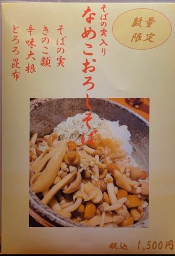 【数量限定】そばの実入り　なめこおろしそば