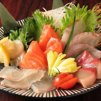 ＜鍋なし＞豪華海鮮お造り盛り合わせと名物絶品鯛めしコース<飲放付>5000円　