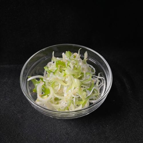 Delicious salted green onion salad