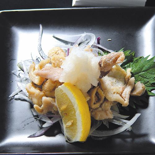 こりこりとり皮ポン酢和え