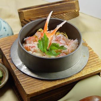 イクラ釜飯/北海カニ釜飯/鮭といくら釜飯