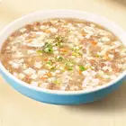 西湖風牛肉と卵白のとろみスープ