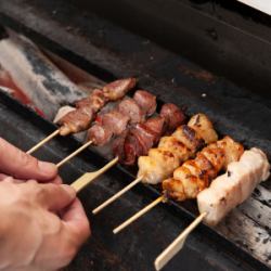 Charcoal grilled yakitori