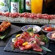 ランチ【肉寿司と焼肉食べ放題コース】寿司食べ放題付き　4000円