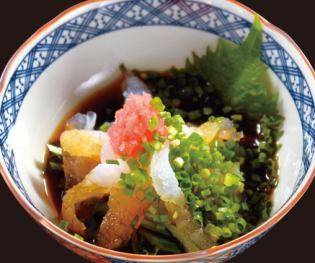 Crunchy jellyfish with ponzu sauce