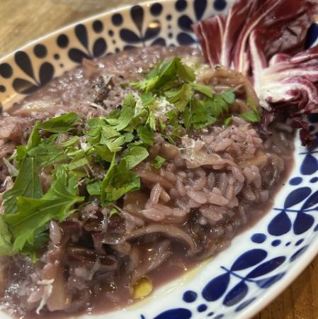 トレビスの赤ワインリゾット