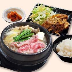 Niku-sui hotpot set meal (with udon)