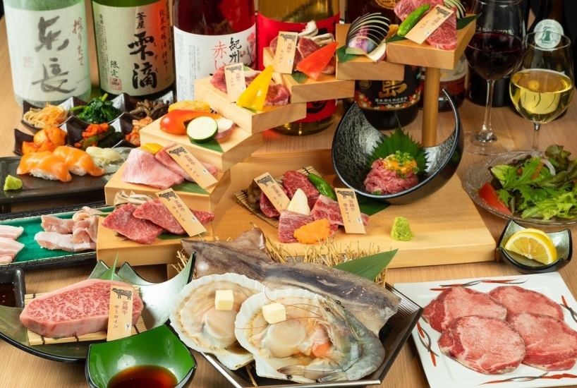 海边的Tadotsu烤肉店 Pikopiko Butcher Shop 可举办70人的烤肉宴会。牛肉生鱼片生鱼片