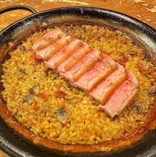 鴨肉のパエリア