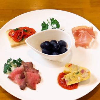 【ボノボノ自慢の料理をコースでごゆっくり】デザート付きディナーコース お一人様3,500円(税込)