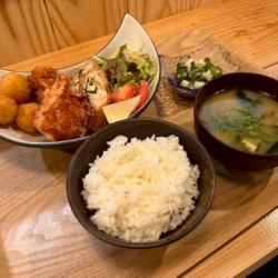 ミックスフライ定食