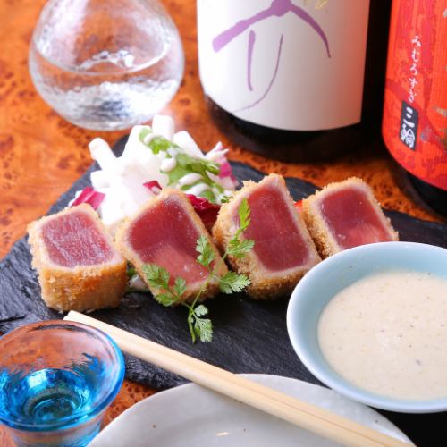 マグロのレアカツ　山葵ソース