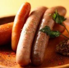 Assortment of 3 types of carefully selected sausages