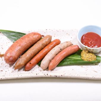 Assortment of five specially selected sausages