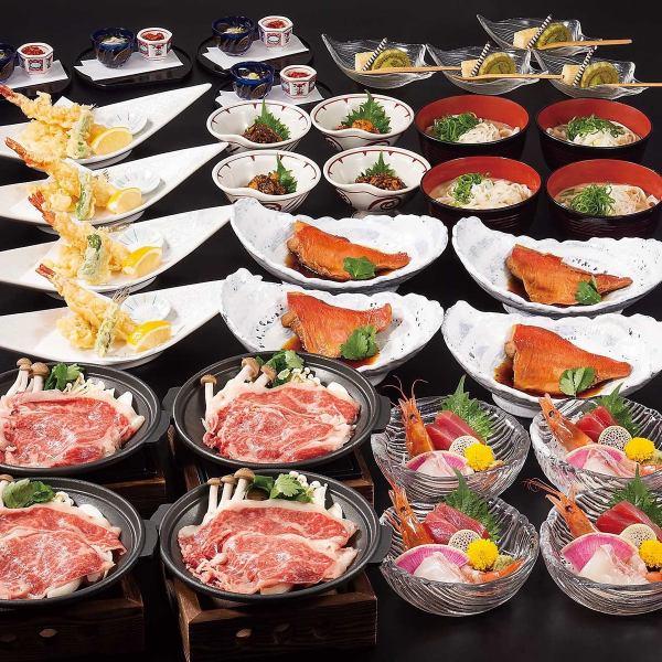 Gotokuyaki Kuroge Wagyu beef course (7,500 yen with 2 hours of all-you-can-drink)