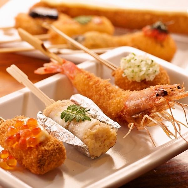 Ajisai drink or rice, 10 skewers to choose from course
