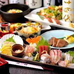 Enjoy Tobiume at an affordable price! 4,500 yen course (includes 3 types of local sake) [6 dishes in total]