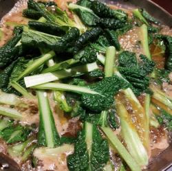 Sendai Yukina and Pork Oil Hot Pot