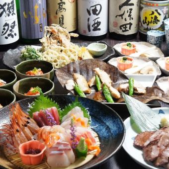 旬を食す 5,000円コース 仙台せり鍋や宮城を堪能（地酒6種付）【全8品】