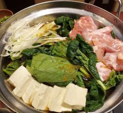 仙台雪菜と豚肉のオイル鍋