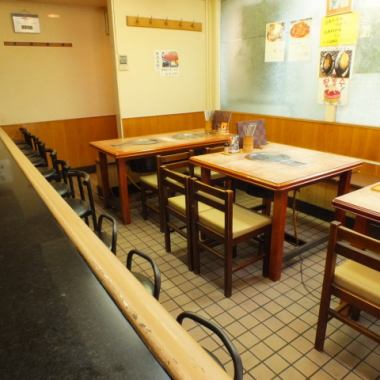 【Table / counter seat】 Recommended seats for one person ★ Shops that can enjoy all of the Korean cuisines such as yakiniku, hotpot, kimchi, soup, noodles.