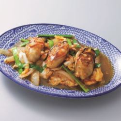 牡蠣の玉子炒め