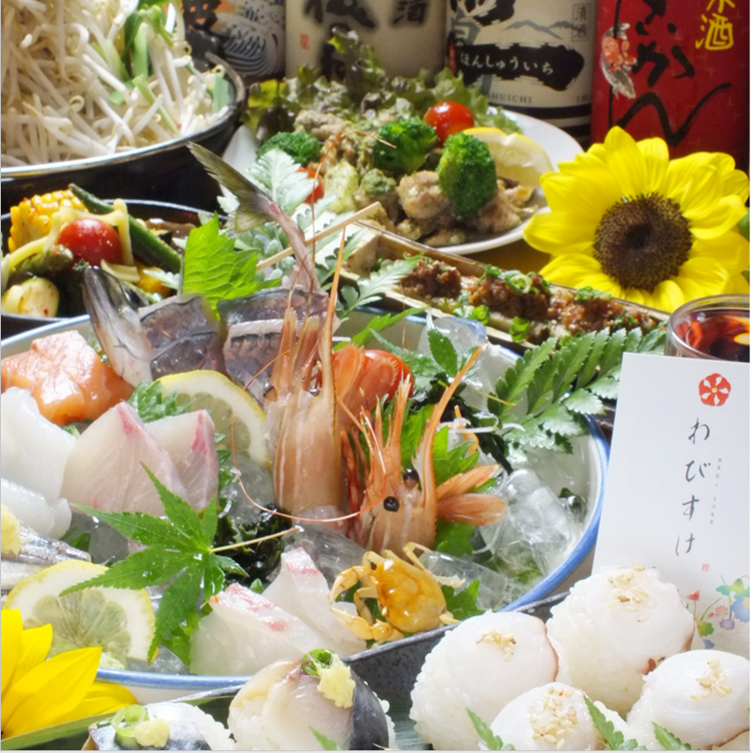 地酒も10種OKな飲み放題付きのコースは5000円～ご用意してます！