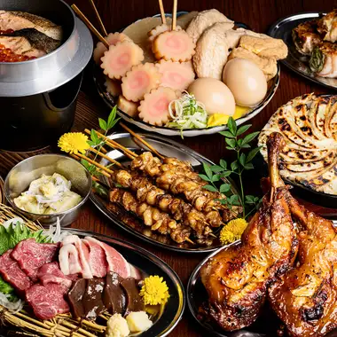 【3H飲放題付】名物!骨付鳥のコンフィ含む<全9品>博多祇園山笠コース6000円(税込)→5000円(税込)