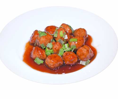 Small meatballs with sweet and sour sauce