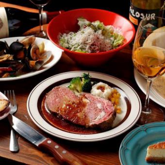 [2024 Welcome and Farewell Party Course] Total of 9 dishes, including luxurious Kuroge Wagyu beef steak, 2 hours of all-you-can-drink included, 5,000 yen
