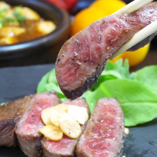 【송신 연회 스테이크 중화 코스(전 9품)】3시간 음료 무제한 포함(3명~)6000엔(부가세 포함)