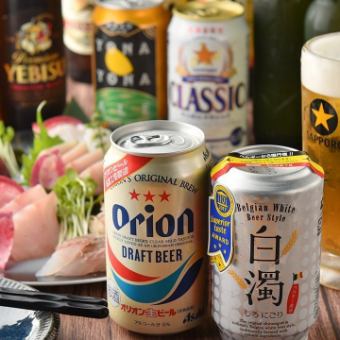 啤酒饮用比较，2小时畅饮9道菜【5,500日元】含税
