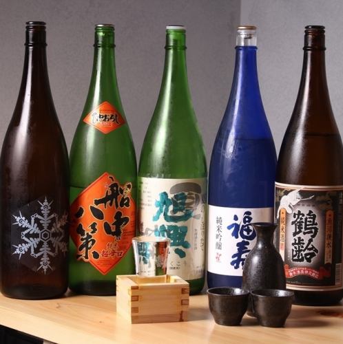 엄선 된 일본 술 (드라이, 스위트)을 상시 15 종 이상을 준비 ◎