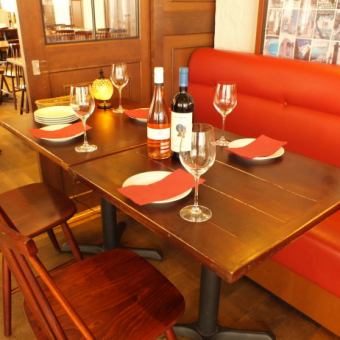 Layout image for a small number of people.The relaxing sofa seats are also recommended for girls-only gatherings, moms-only gatherings, and dates.Please spend a special time with authentic Italian food and special wine!