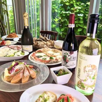 【ネット限定☆お得な定額ランチセット】1ドリンク付☆前菜3種と選べるメイン、選べるドルチェ☆