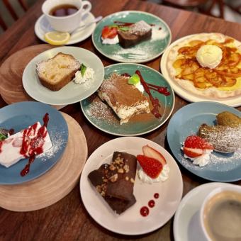 New☆【ティータイム☆選べるドルチェ】カフェ付☆新静岡セノバ駅直結☆静岡駅で素敵な女子会☆